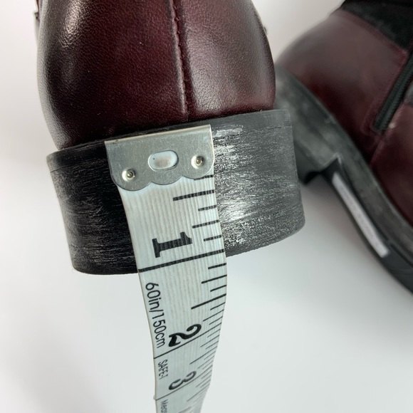 Maciejka Otto Ankle Bootie Maroon Leather Embellished Shoes 6.5 - Picture 9 of 12